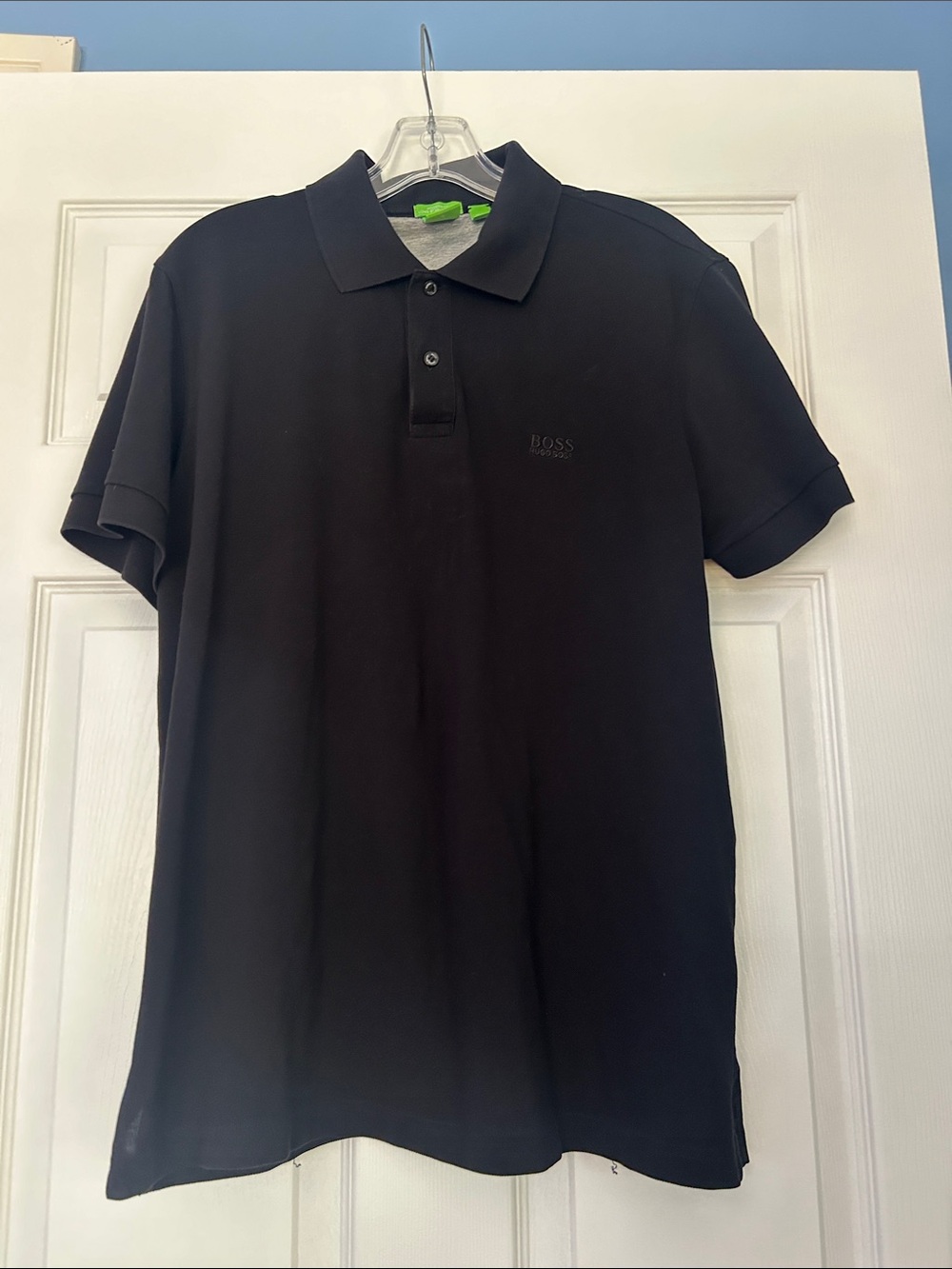 100% Authentic Boss by Hugo Boss Black Shirt Classic Short Sleeve Men's Polo XL